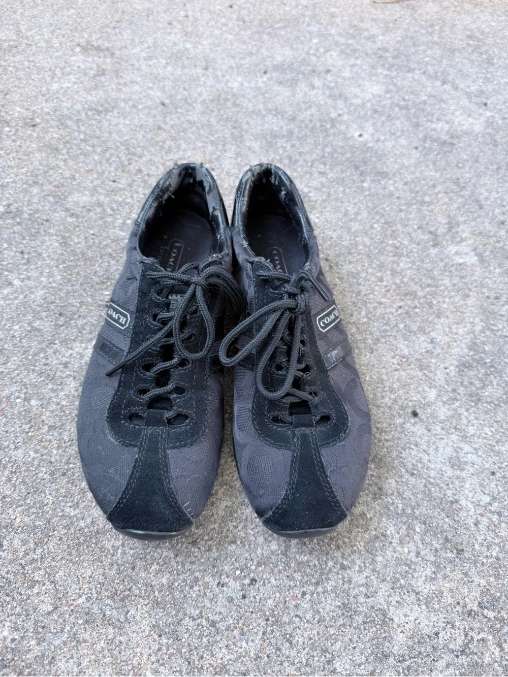 Coach Women’s Black Lace-Up Casual Sneakers